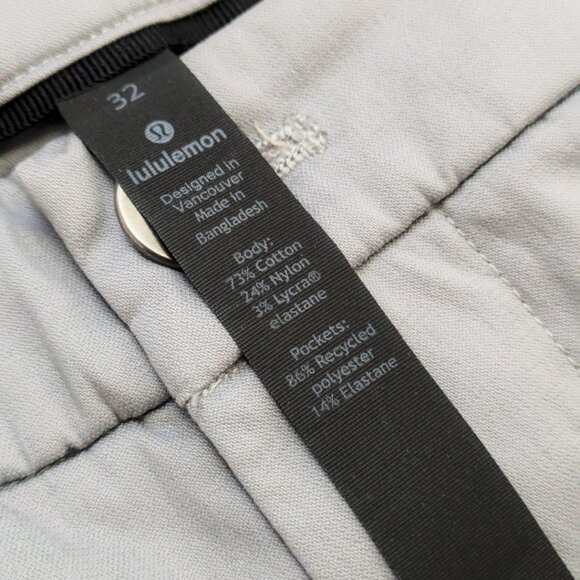 Lululemon Commission Pant Classic *Swift Cotton 32"x30" (Light Cast) M5440S - Picture 15 of 15